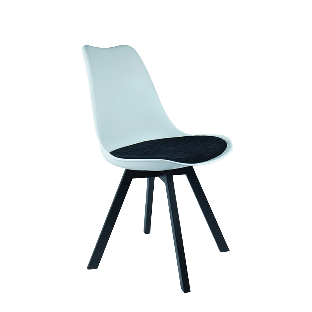 Heavy Duty Tulip Chair Black Stand - White